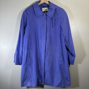 Appleseed's Women's Petite Large Women's Purple Faux‎ Suede Button Front Coat